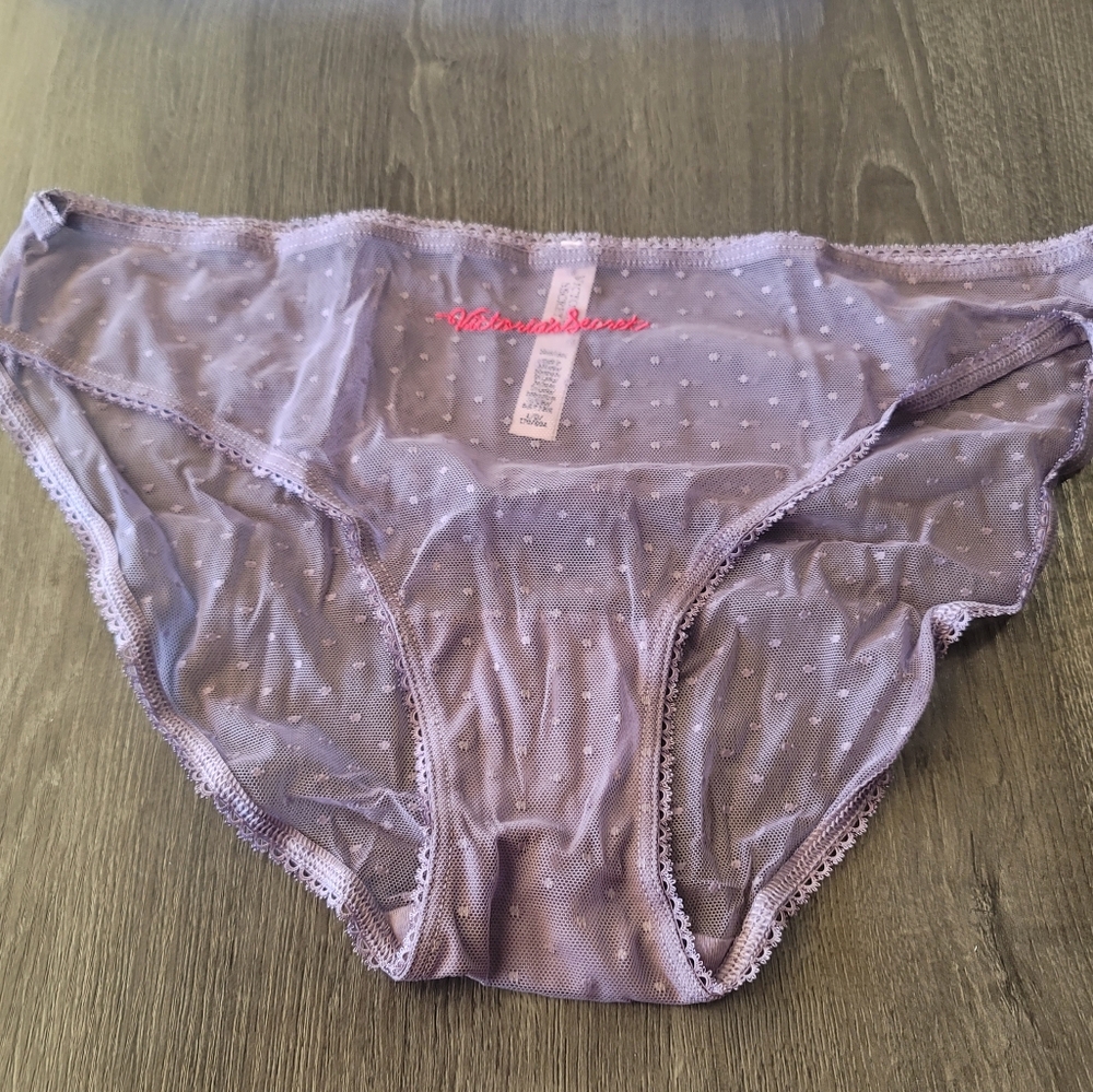 Victoria's secret stretch Mesh And Cotton Sheer bikini panty